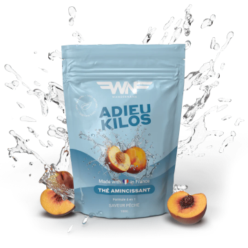 WANDERNANA - ADIEU KILOS - Th&eacute; amincissant saveur p&ecirc;che 100g