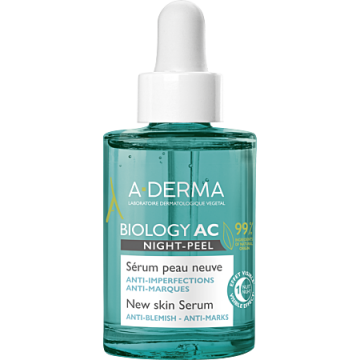 A-DERMA - BIOLOGY AC - NIGHT PEEL S&eacute;rum peau neuve 30ML