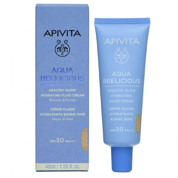 APIVITA  - AQUA BEELICIOUS - Cr&egrave;me fluide hydratante Bonne Mine SPF30 40ml