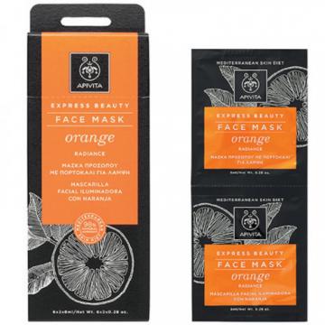 APIVITA - FACE MASK Orange Radiance - Masque revitalisant &eacute;clat 2x8ml