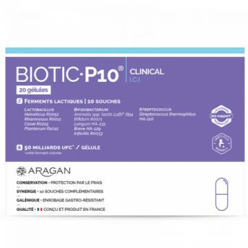 ARAGAN - BIOTIC P10 CLINICAL - 20 g&eacute;lules