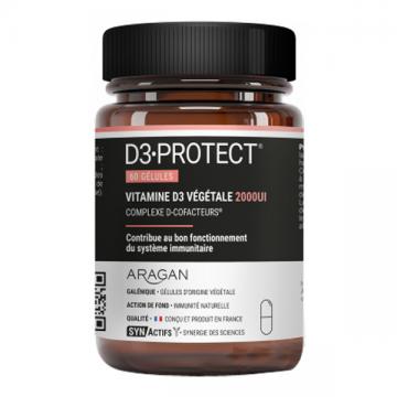 ARAGAN - D3.PROTECT - Vitamine D3 v&eacute;g&eacute;tale 2000UI - 60 g&eacute;lules