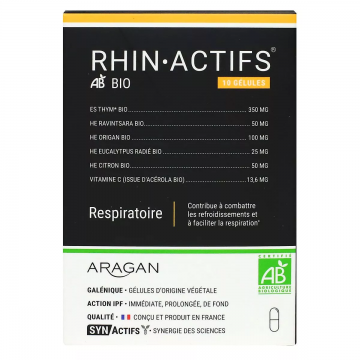 ARAGAN - RHIN.ACTIFS BIO - Respiratoire 10 g&eacute;lules