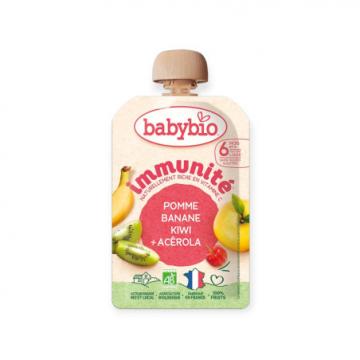 BABYBIO - Immunité Pomme Banane Kiwi Acerola gourde 100g