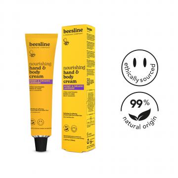 BEESLINE - Cr&egrave;me nourrissante mains et corps Miel et Lavande Bio 100ml