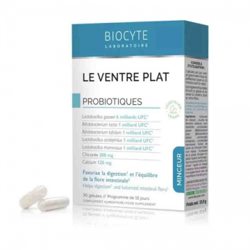 BIOCYTE - Le Ventre Plat - Probiotiques 30 g&eacute;lules
