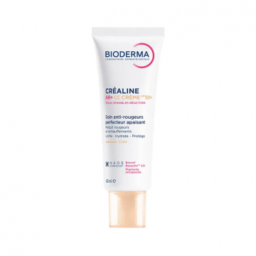 BIODERMA - CREALINE AR+ -  CC Cr&egrave;me SPF50 Soin anti-rougeurs perfecteur apaisant Clair 40ml