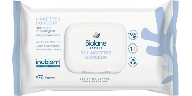 BIOLANE EXPERT - Lingettes douceur peaux sensibles x 72 lingettes
