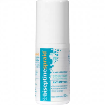 BISEPTINESPRAID - Spray Antiseptique Plaies Superficielles Solution pour Application Cutan&eacute;e 50 ml