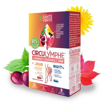 SANT&Eacute; VERTE - Circulymphe - Jambes l&eacute;g&egrave;res Jour Nuit 56 comprim&eacute;s