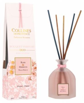 COLLINES DE PROVENCE - Bouquet Parfum&eacute; Duo - Senteur : Rose & Hibiscus 100 ml