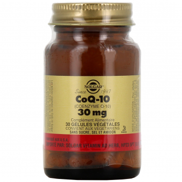 SOLGAR - CoQ-10 30 mg 30 g&eacute;lules v&eacute;g&eacute;tales
