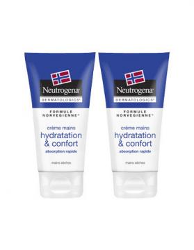 NEUTROGENA - Cr&egrave;me Mains Absorption Express lot de 2 x 75 ml