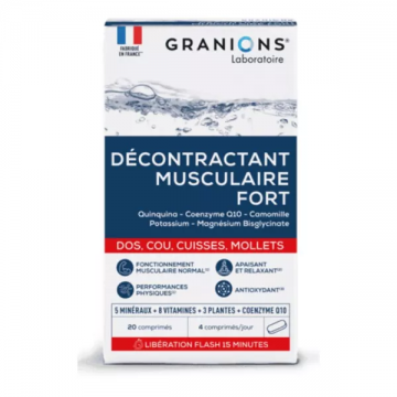 GRANIONS - Décontractant Musculaire Fort - 20 comprimés