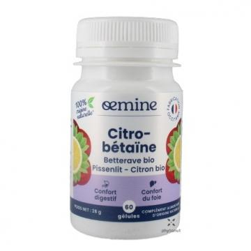 OEMINE - CITRO-BETAINE - Betterave bio Pissenlit Citron Bio Confort digestif Confort du Foie 60 g&eacute;lules
