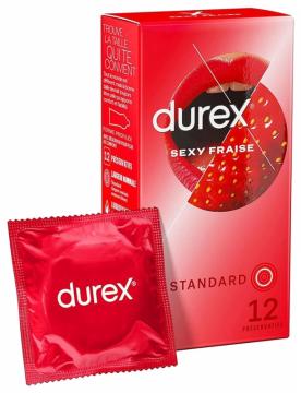DUREX - Sexy Fraise 12 pr&eacute;servatifs