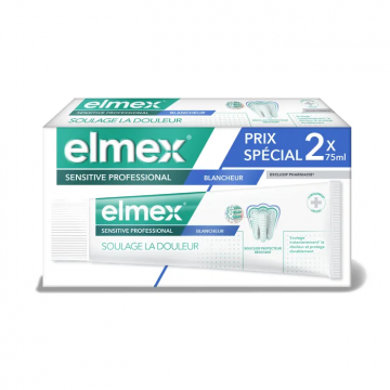 ELMEX Sensitive Professionnal - Dentifrice Blancheur Offre Sp&eacute;ciale 2x75ml