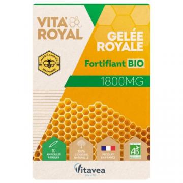VITAROYAL - GELÉE ROYALE - Fortifiant Bio 1800mg 10 ampoules
