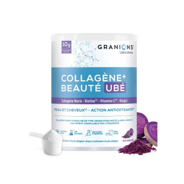 GRANIONS - Collag&egrave;ne + Beaut&eacute; Ub&eacute; Peau et Cheveux non aromatis&eacute; poudre 220g