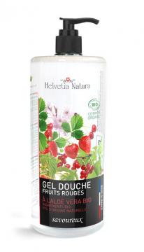 HELVETIA -  Gel douche aloe vera fruits rouges 1l