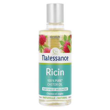 NATESSANCE - Huile de ricin - Cheveux et ongles 100ml
