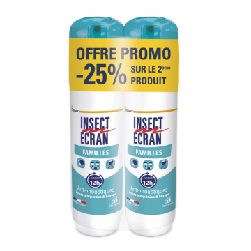 INSECT ECRAN - Peau Anti-moustiques Répulsif Familles 2x100ml