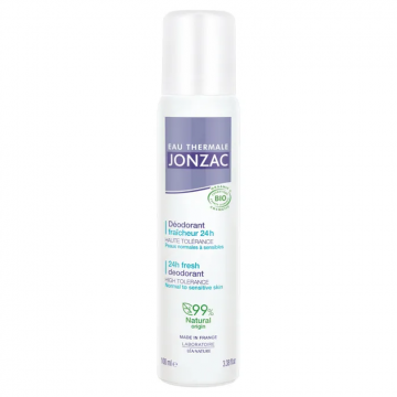JONZAC - D&eacute;odorant fra&icirc;cheur 24H haute tol&eacute;rance bio 100ml