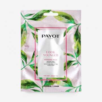 PAYOT - Look Younger Morning Mask - Masque visage tissu lissant liftant th&eacute; vert 19ml