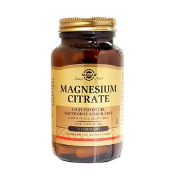 SOLGAR - MAGNESIUM CITRATE - 60 comprim&eacute;s