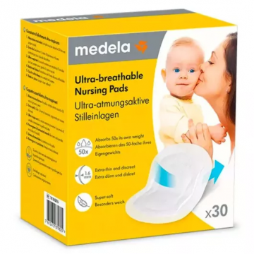 MEDELA - Coussinets d'Allaitement Ultra-Respirants &agrave; usage unique - 30 unit&eacute;s