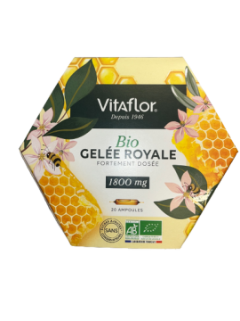 VITAFLOR - Gel&eacute;e Royale Bio Fortement Dos&eacute;e 1800mg 20 ampoules