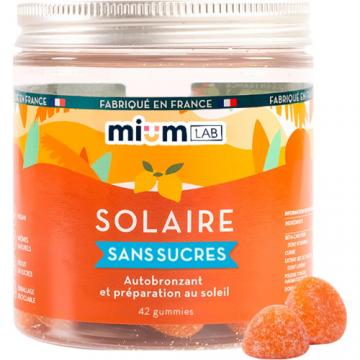 MIUM LAB - Gummies Solaire sans sucres - Autobronzant et pr&eacute;paration au soleil 42 gommes