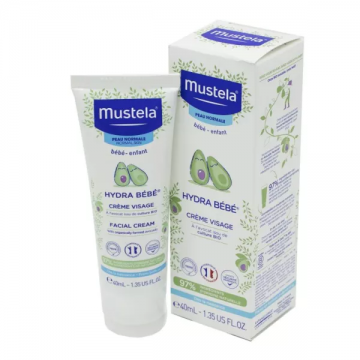 MUSTELA PEAU NORMALE - Hydra B&eacute;b&eacute; - Cr&egrave;me Visage 40ml - Pers&eacute;ose d'Avocat Bio