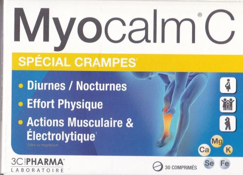 3C PHARMA - Myocalm C - Sp&eacute;cial Crampes 30 comprim&eacute;s