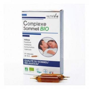 NUTRIVIE - COMPLEXE SOMMEIL BIO - Qualit&eacute; du sommeil Relaxation 20 ampoules