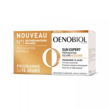 OENOBIOL - Sun Expert - Pr&eacute;paration Solaire Acc&eacute;l&eacute;r&eacute;e lot de 2 x 15 capsules v&eacute;g&eacute;tales