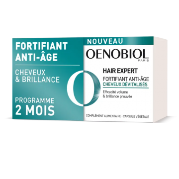 OENOBIOL - Hair Expert - Fortifiant Anti-&Acirc;ge Cheveux d&eacute;vitalis&eacute;s Programme 2 mois 2 x 30 capsules