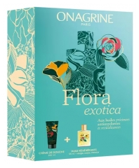 ONAGRINE - Coffret Flora Exotica - Cr&egrave;me de Douche 200 ml + Huile R&eacute;g&eacute;n&eacute;rante 55 ml