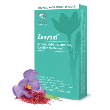 PHYTO RESEARCH - Zenytud - Anxi&eacute;t&eacute; Mal-&ecirc;tre Burn-out &Eacute;quilibre &eacute;motionnel 60 g&eacute;lules v&eacute;g&eacute;tales