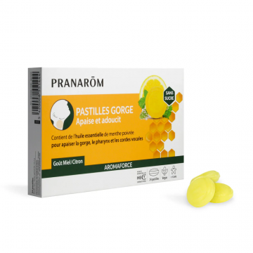 AROMAFORCE - Pastilles Gorge Miel Citron 24 pastilles
