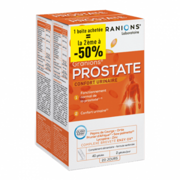GRANIONS - Prostate - Confort Urinaire 2x40 g&eacute;lules