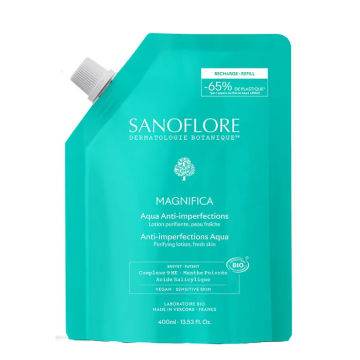 SANOFLORE - Magnifica Aqua - Eco Recharge lotion visage purifiante anti-imperfections certifi&eacute;e Bio 400ml
