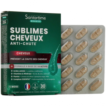SANTAR&Ocirc;ME - Sublimes Cheveux Anti-Chute 1 mois 30 comprim&eacute;s
