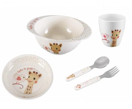 SOPHIE LA GIRAFE - SET REPAS (version kiwi)