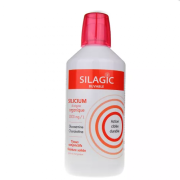 SILAGIC Buvable - Silicium d'origine organique Glucosamine Chondro&iuml;tine - Tissus conjonctifs Ossature solide 1L