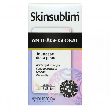 SKINSUBLIM - Anti-&acirc;ge global  Jeunesse de la peau 60 comprim&eacute;s