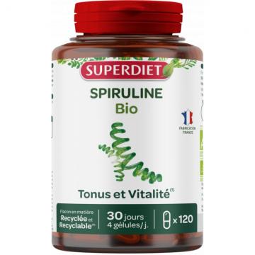SUPER DIET - Spiruline Bio - Tonus et Vitalité 120 gélules