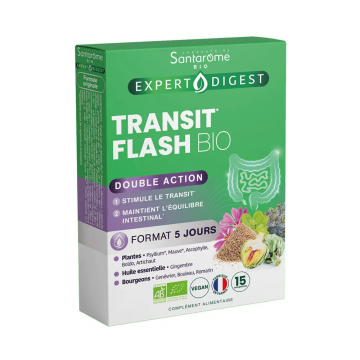 SANTAROME - Expert Digest - Transit Flash Bio Double Action 15 comprim&eacute;s 5 jours