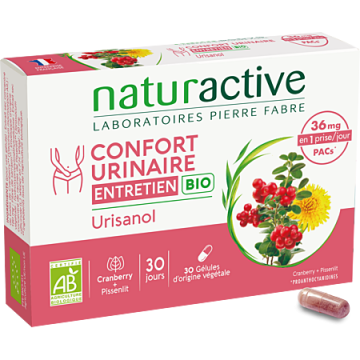 NATURACTIVE - Confort Urinaire Entretien Bio Urisanol 30 g&eacute;lules 30 jours